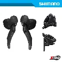 Disc Brake Assembly Gravel SHIMANO GRX BR-RX400/ST-RX610 12-Spd J-kit w/ Fin For 2x F/R Ind. Pack