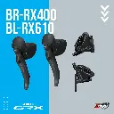 Disc Brake Assembly Gravel SHIMANO GRX BR-RX400/BL-RX610-L 12-Spd J-kit w/ Fin For 1x F/R Ind. Pack