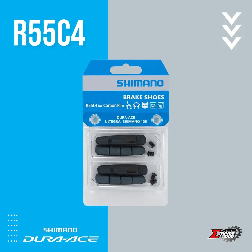 Brake Shoe Road SHIMANO Dura-Ace R55C4 For Carbon Rim Cartridge Type (2 Pairs) Ind. Pack Y8L298072