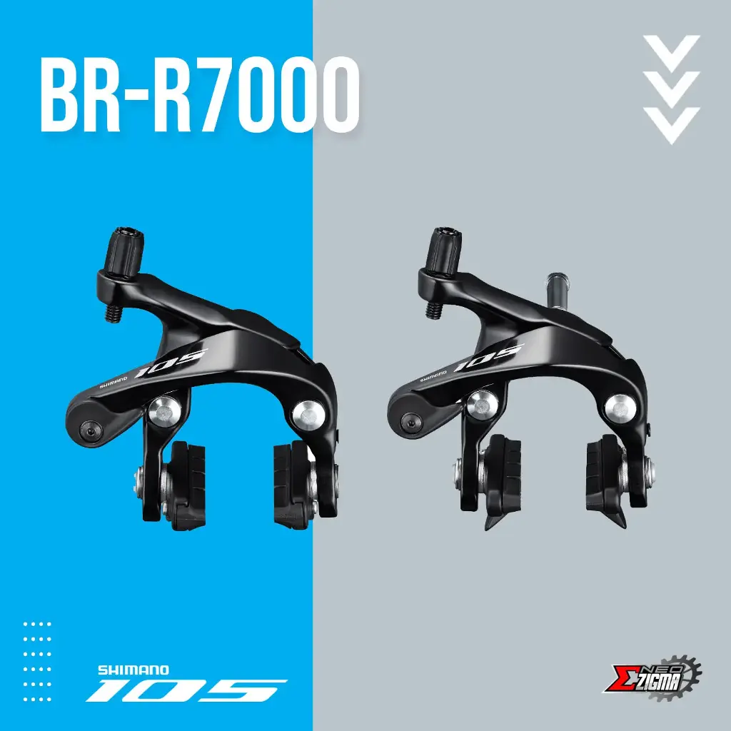 Caliper Brake Road SHIMANO 105 BR-R7000 F/R Ind. Pack IBRR7000A82L