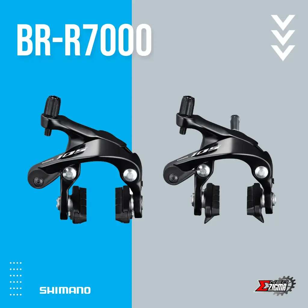 Caliper Brake Road SHIMANO 105 BR-R7000 F/R Ind. Pack IBRR7000A82L