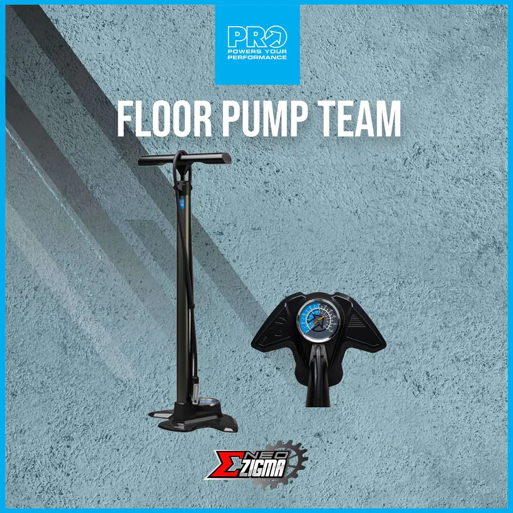 Floor Pump PRO Team Alloy Barrel, Base, Dual Gauge PRPU0102