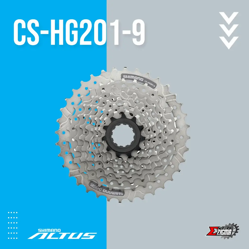 Cassette Sprocket MTB SHIMANO Altus CS-HG201 9-Spd 11-36T Ind. Pack ECSHG2019136
