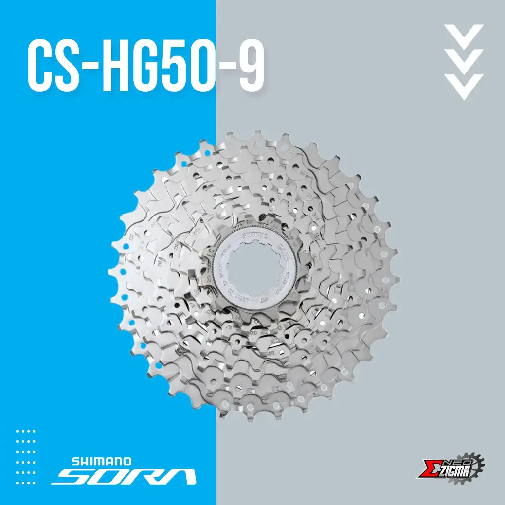 Cassette Sprocket Road SHIMANO Sora CS-HG50 9-Spd 11-30T ICSHG509130