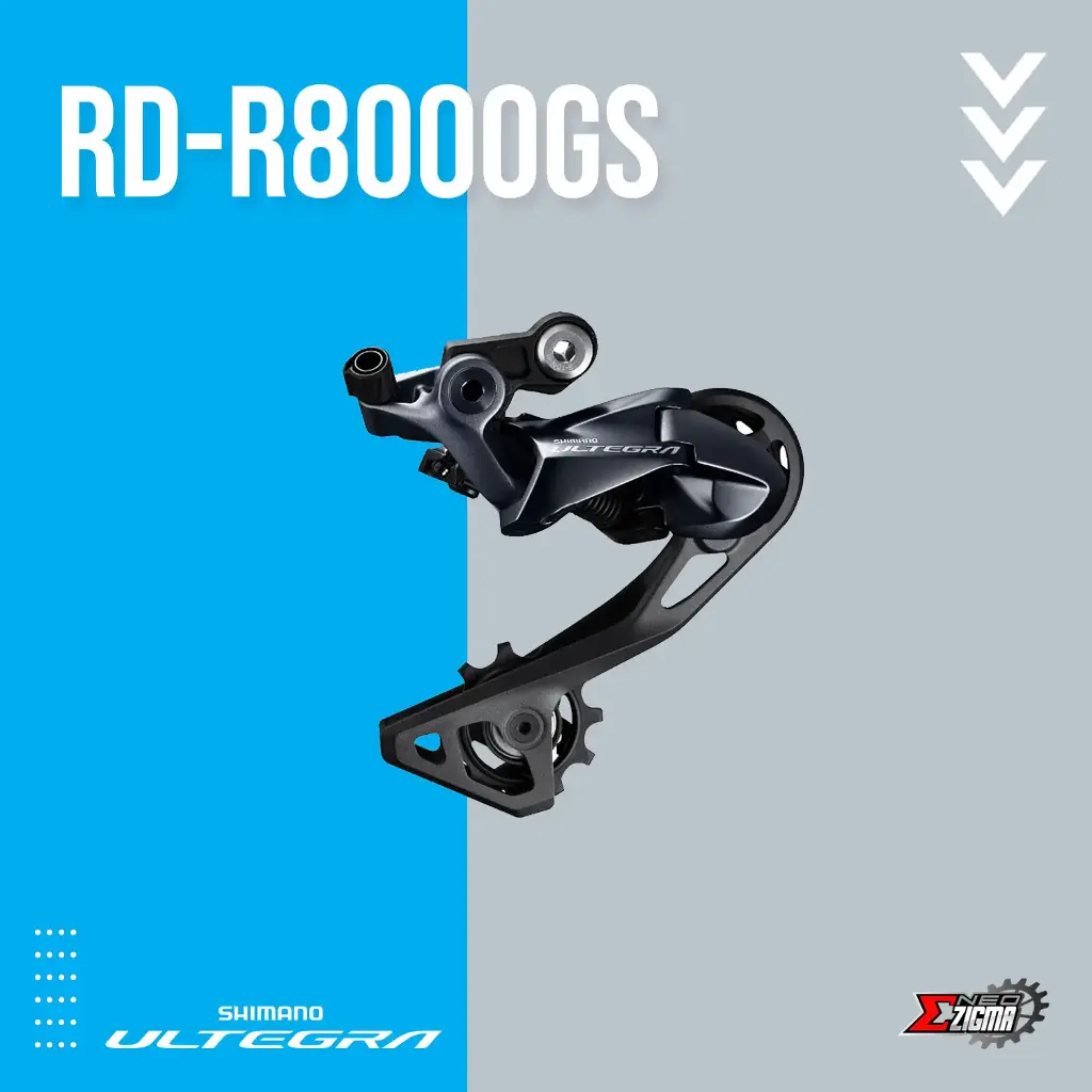 Rear Derailleur Road SHIMANO Ultegra RD-R8000GS 11-Spd Med Cage Ind. Pack IRDR8000GS