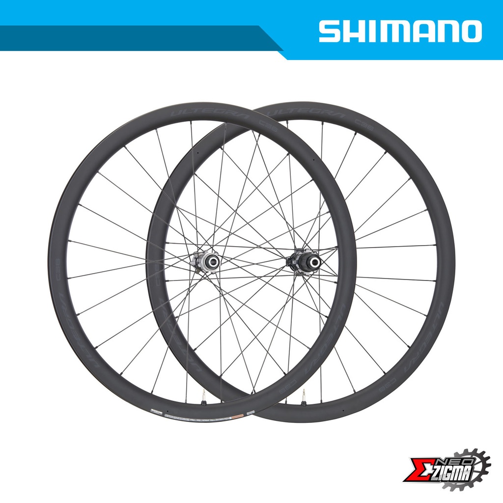 Wheel Set Road SHIMANO Ultegra WH-R8170-C36-TL 12mm E-thru Tubeless Disc Brake Clincher Full CarbonFor 11/12-Spd 100/142mm Ind. Pack EWHR8170C36LFERED