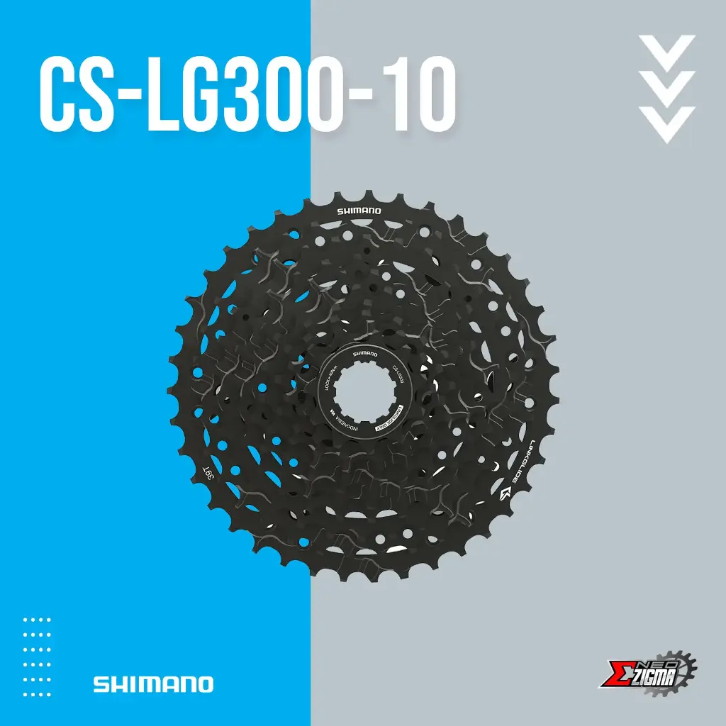 Cassette Sprocket MTB SHIMANO CUES CS-LG300-10 Linkglide Ind. Pack