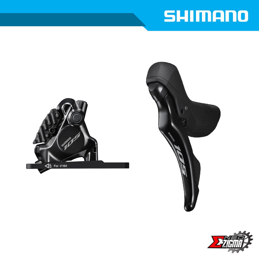 Disc Brake Assembly Road SHIMANO 105 BR-R7170/ST-R7120 For 160mm Rotor J-kit Front Ind. Pack IR71202DLF6SC100A