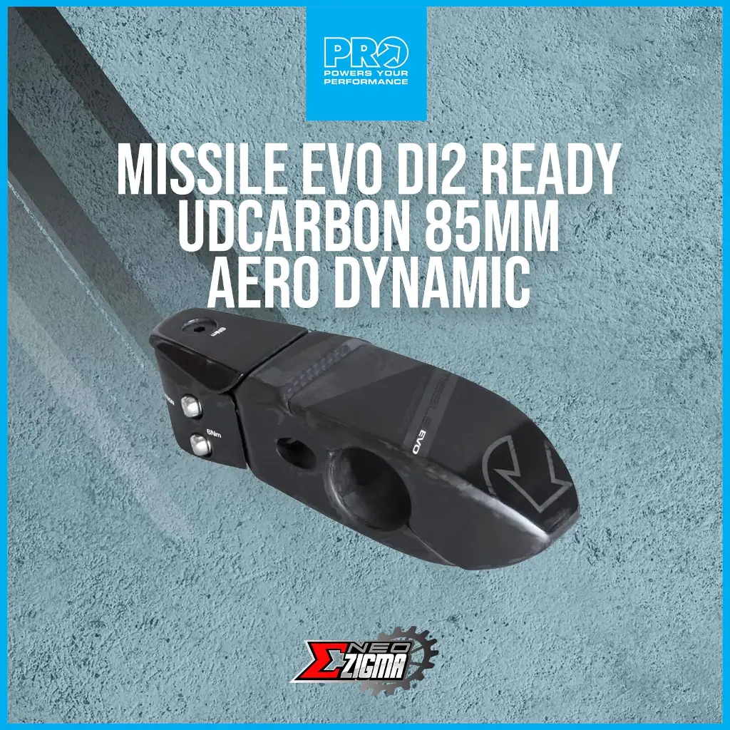 Handle Stem Road PRO Missile EVO Di2 Ready UDCarbon 85mm Aero Dynamic -10 Degree PRSS0426