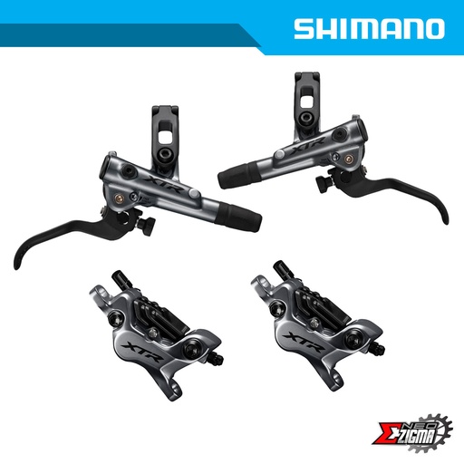 [DBSH090F/R] Disc Brake Assembly MTB SHIMANO XTR BR/BL-M9120 4-Piston J-Kit Hydraulic Metal Pad w/ Fin F/R