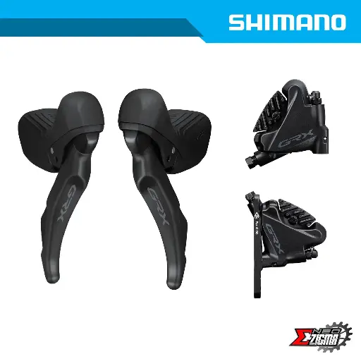 [DBSH004STF/R] Disc Brake Assembly Gravel SHIMANO GRX BR-RX400/ST-RX610 12-Spd J-kit w/ Fin For 2x F/R Ind. Pack