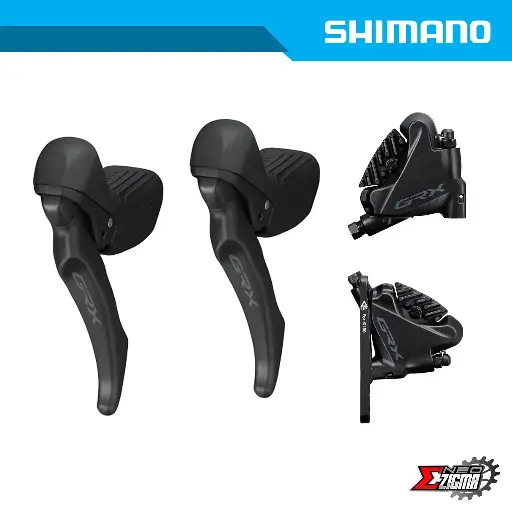 [DBSH004BLF/R] Disc Brake Assembly Gravel SHIMANO GRX BR-RX400/BL-RX610-L 12-Spd J-kit w/ Fin For 1x F/R Ind. Pack