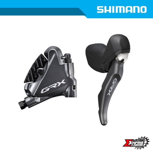 [DBSH069RI] Disc Brake Assembly Gravel SHIMANO GRX BR/ST-RX810 11-Spd For 140mm Rotor J-kit w/ Fin, Hose & OT Rear Ind. Pack IRX8102DRRDSC170A