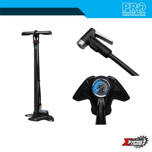 [PUMPPR122] Floor Pump PRO Team Alloy Barrel, Base, Dual Gauge PRPU0102