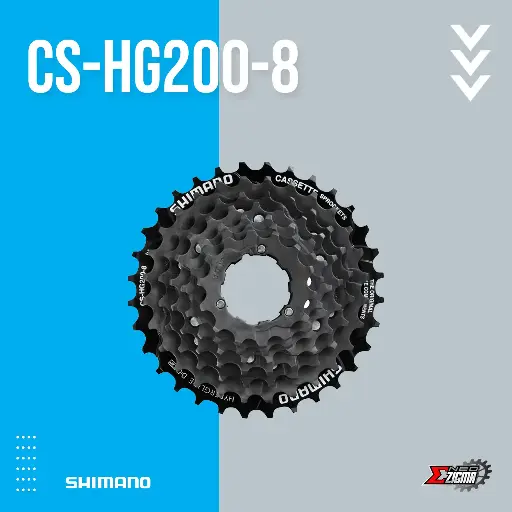 [FWSH126E] Cassette Sprocket MTB SHIMANO Tourney CS-HG200 8-Spd 12-32T Ind. Pack ECSHG2008232T