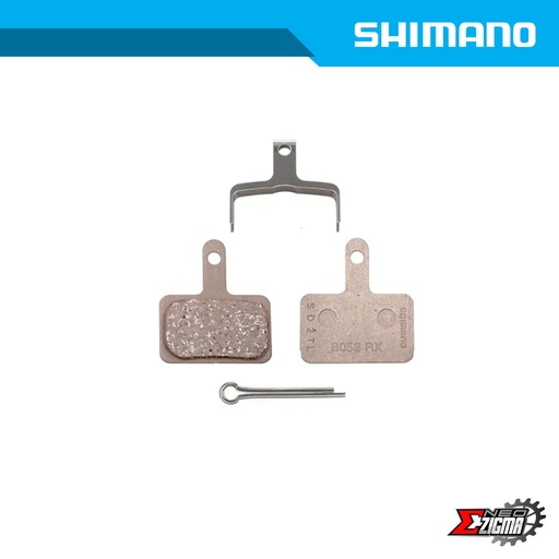 [DPSH129E] Disc Brake Pad MTB SHIMANO Others B05S-RX Resin For BR-M375/396/416/446/475/496 Semi-Bulk Pack (50prs/pack) EBPB05SRXCS